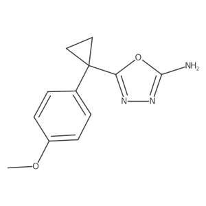 5-[1-(4-Methoxyphenyl)cyclopropyl]-1,3,4-oxadiazol-2-amine Structure