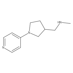 N-methyl-1-(1-pyridin-4-ylpyrrolidin-3-yl)methanamine结构式