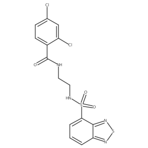 N-{2-[(2,1,3-benzothiadiazol-4-ylsulfonyl)amino]ethyl}-2,4-dichlorobenzamide结构式