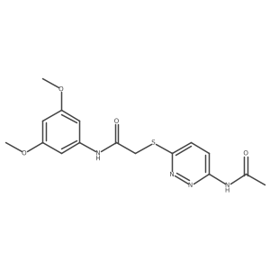 2-((6-acetamidopyridazin-3-yl)thio)-N-(3,5-dimethoxyphenyl)acetamide Structure