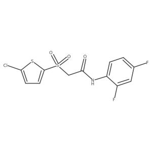 2-((5-chlorothiophen-2-yl)sulfonyl)-N-(2,4-difluorophenyl)acetamide Structure