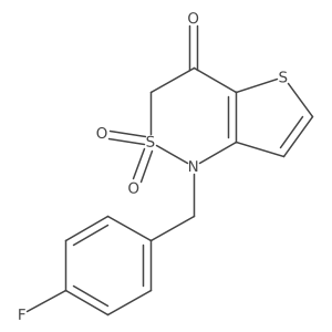 1-(4-fluorobenzyl)-1H-thieno[3,2-c][1,2]thiazin-4(3H)-one 2,2-dioxide结构式