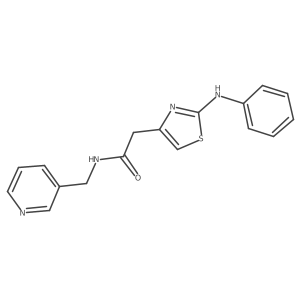 2-(2-(phenylamino)thiazol-4-yl)-N-(pyridin-3-ylmethyl)acetamide Structure