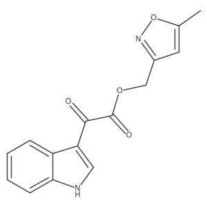 (5-methylisoxazol-3-yl)methyl 2-(1H-indol-3-yl)-2-oxoacetate Structure