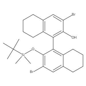 (R)-3,3'-Dibromo-2'-((tert-butyldimethylsilyl)oxy)-5,5',6,6',7,7',8,8'-octahydro-[1,1'-binaphthalen]-2-ol结构式