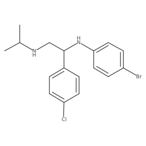 N1-(4-bromophenyl)-1-(4-chlorophenyl)-N2-isopropylethane-1,2-diamine结构式