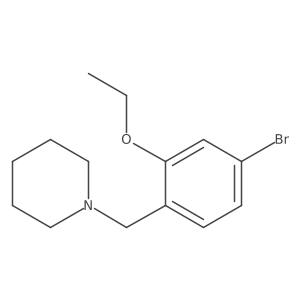 1-(4-Bromo-2-ethoxybenzyl)-piperidine结构式