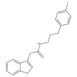 O=C(Cc1noc2ccccc12)NCCOc1ccc(F)cc1结构式