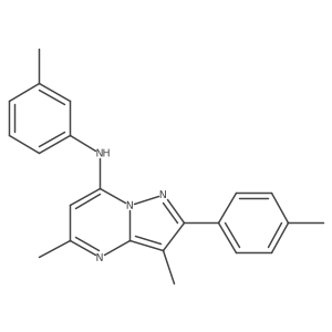 3,5-dimethyl-N-(3-methylphenyl)-2-(4-methylphenyl)pyrazolo[1,5-a]pyrimidin-7-amine Structure