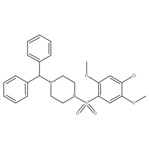 1-Benzhydryl-4-[(4-chloro-2,5-dimethoxyphenyl)sulfonyl]piperazine结构式