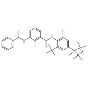 N-[3-[[[4-[1-(Trifluoromethyl)-1,2,2,2-tetrafluoroethyl]-2-bromo-6-(trifluoromethyl)phenyl]amino]carbonyl]-2-fluorophenyl]benzamide Structure