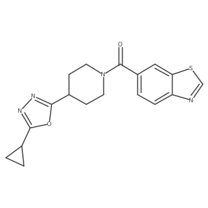 Benzo[d]thiazol-6-yl(4-(5-cyclopropyl-1,3,4-oxadiazol-2-yl)piperidin-1-yl)methanone Structure