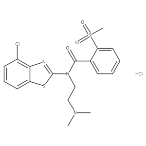 N-(4-chlorobenzo[d]thiazol-2-yl)-N-(2-(dimethylamino)ethyl)-2-(methylsulfonyl)benzamide hydrochloride结构式