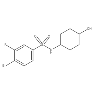 4-Bromo-3-fluoro-N-(trans-4-hydroxycyclohexyl)benzenesulfonamide结构式