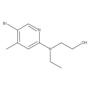 2-[(5-Bromo-4-methyl-2-pyridinyl)(ethyl)amino]-1-ethanol Structure