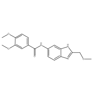 3,4-dimethoxy-N-[2-(methoxymethyl)-1H-benzimidazol-5-yl]benzamide Structure