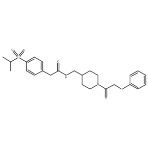 2-(4-(isopropylsulfonyl)phenyl)-N-((1-(2-phenoxyacetyl)piperidin-4-yl)methyl)acetamide Structure