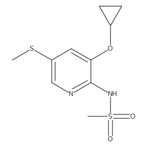 N-(3-Cyclopropoxy-5-(methylthio)pyridin-2-YL)methanesulfonamide结构式
