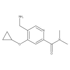 5-(Aminomethyl)-4-cyclopropoxy-N,N-dimethylpicolinamide结构式