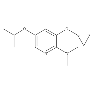 3-Cyclopropoxy-5-isopropoxy-N,N-dimethylpyridin-2-amine结构式