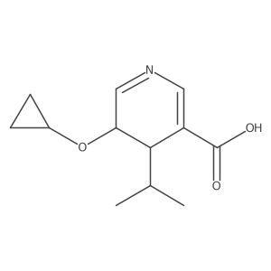5-Cyclopropoxy-4-isopropyl-4,5-dihydropyridine-3-carboxylic acid结构式