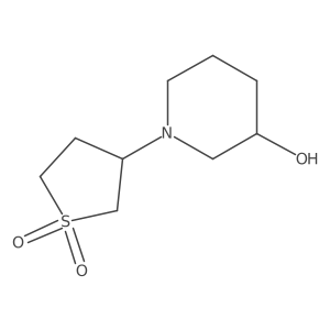 3-(3-Hydroxypiperidin-1-yl)tetrahydrothiophene 1,1-dioxide Structure