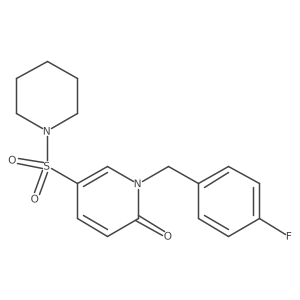 1-(4-fluorobenzyl)-5-(piperidin-1-ylsulfonyl)pyridin-2(1H)-one Structure