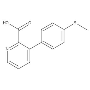 3-(4-Methylthiophenyl)picolinic acid结构式