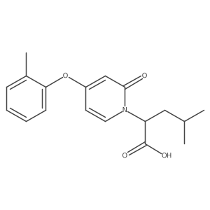 4-Methyl-2-(2-oxo-4-(o-tolyloxy)pyridin-1(2H)-yl)pentanoic acid结构式