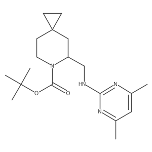tert-butyl 5(S)-(((4,6-dimethylpyrimidin-2-yl)amino)methyl)-6-azaspiro[2.5]octane-6-carboxylate Structure