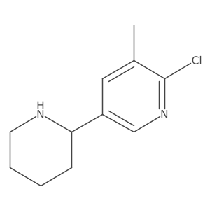 2-Chloro-3-methyl-5-(piperidin-2-yl)pyridine Structure