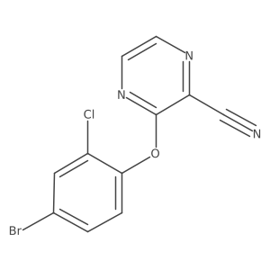 3-(4-Bromo-2-chlorophenoxy)pyrazine-2-carbonitrile结构式