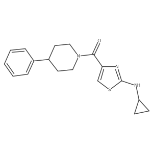 [2-(Cyclopropylamino)-1,3-thiazol-4-yl](4-phenylpiperidino)methanone结构式