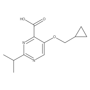 5-(Cyclopropylmethoxy)-2-(propan-2-yl)pyrimidine-4-carboxylic acid Structure
