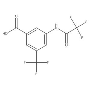 3-(Trifluoroacetamido)-5-(trifluoromethyl)benzoic acid Structure