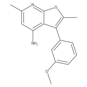 2,6-Dimethyl-3-[3-(methyloxy)phenyl]thieno[2,3-b]pyridin-4-amine Structure