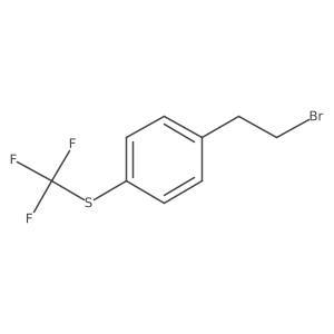 (4-(2-Bromoethyl)phenyl)(trifluoromethyl)sulfane Structure
