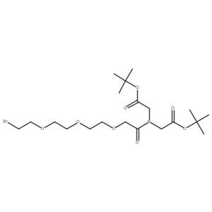 tert-Butyl 14-bromo-3-(2-(tert-butoxy)-2-oxoethyl)-4-oxo-6,9,12-trioxa-3-azatetradecanoate结构式
