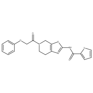 N-(5-(2-phenoxyacetyl)-4,5,6,7-tetrahydrothiazolo[5,4-c]pyridin-2-yl)thiophene-2-carboxamide结构式