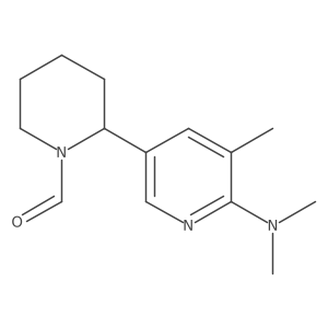 2-[6-(dimethylamino)-5-methyl-3-pyridyl]piperidine-1-carbaldehyde Structure