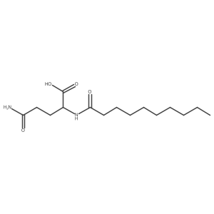 (2R)-4-carbamoyl-2-decanamidobutanoic acid Structure