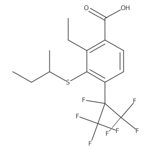 3-[(Butan-2-yl)sulfanyl]-2-ethyl-4-(1,1,1,2,3,3,3-heptafluoropropan-2-yl)benzoic acid结构式