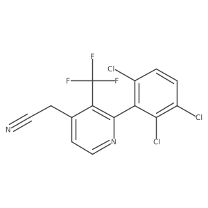 2-(2,3,6-Trichlorophenyl)-3-(trifluoromethyl)pyridine-4-acetonitrile结构式