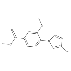 methyl 4-(4-chloro-1H-imidazol-1-yl)-3-methoxybenzoate结构式