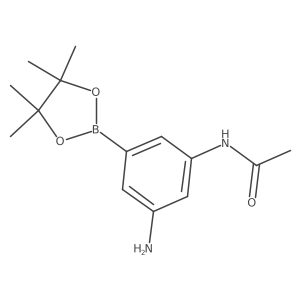 N-(3-Amino-5-(4,4,5,5-tetramethyl-1,3,2-dioxaborolan-2-yl)phenyl)acetamide Structure
