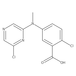 2-Chloro-5-[(6-chloro-pyrazin-2-yl)-methyl-amino]-benzoic acid结构式