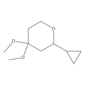 2-Cyclopropyl-4,4-dimethoxyoxane结构式