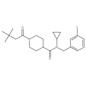 tert-Butyl 4-(cyclopropyl(3-fluorobenzyl)carbamoyl)piperidine-1-carboxylate Structure