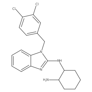 N1-(1-(3,4-dichlorobenzyl)-1H-benzo[d]imidazol-2-yl)cyclohexane-1,2-diamine结构式