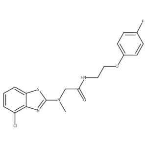 2-((4-chlorobenzo[d]thiazol-2-yl)(methyl)amino)-N-(2-(4-fluorophenoxy)ethyl)acetamide结构式